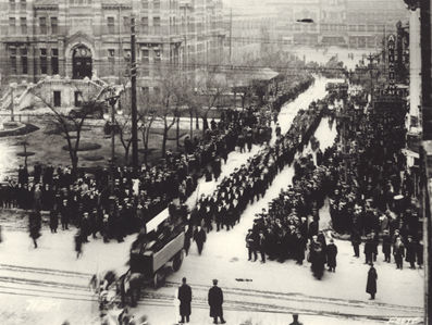Marchers in support of Winnipeg Strike 1919